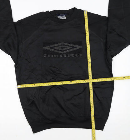 Umbro Men's Black Pullover Sweatshirt M Regular Fit Crew Neck