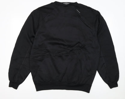 Umbro Men's Black Pullover Sweatshirt M Regular Fit Crew Neck
