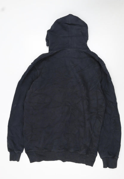 Adidas Women Black Large Pullover Hoodie with Logo Design