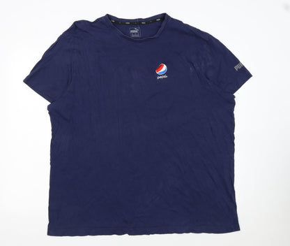 Puma Men’s Blue 3XL Pepsi Logo Crew Neck Cotton T-Shirt