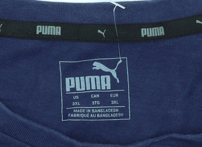 Puma Men’s Blue 3XL Pepsi Logo Crew Neck Cotton T-Shirt