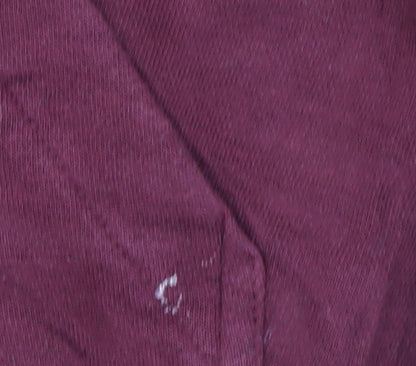 Reebok Womens Burgundy XS 1/4 Zip Pullover Hoodie Sweatshirt