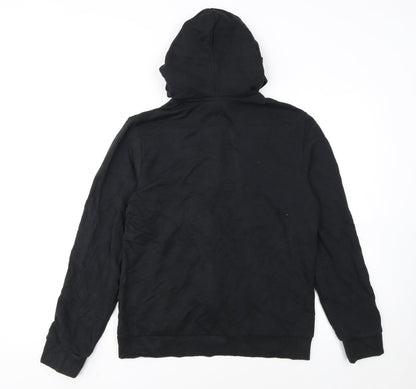 Adidas Womens Black Full Zip Hoodie Size 12-14 Cotton Blend