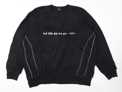 Umbro Men's Black XL Pullover Sweatshirt with Logo Sports Style