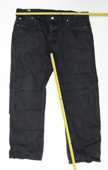 Levi's Premium Men's Black Straight Jeans W38 L30 Regular Fit Denim