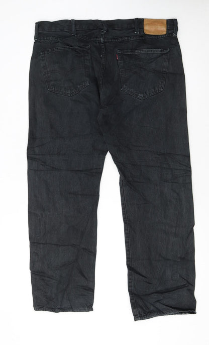 Levi's Premium Men's Black Straight Jeans W38 L30 Regular Fit Denim