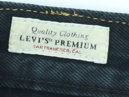Levi's Premium Men's Black Straight Jeans W38 L30 Regular Fit Denim