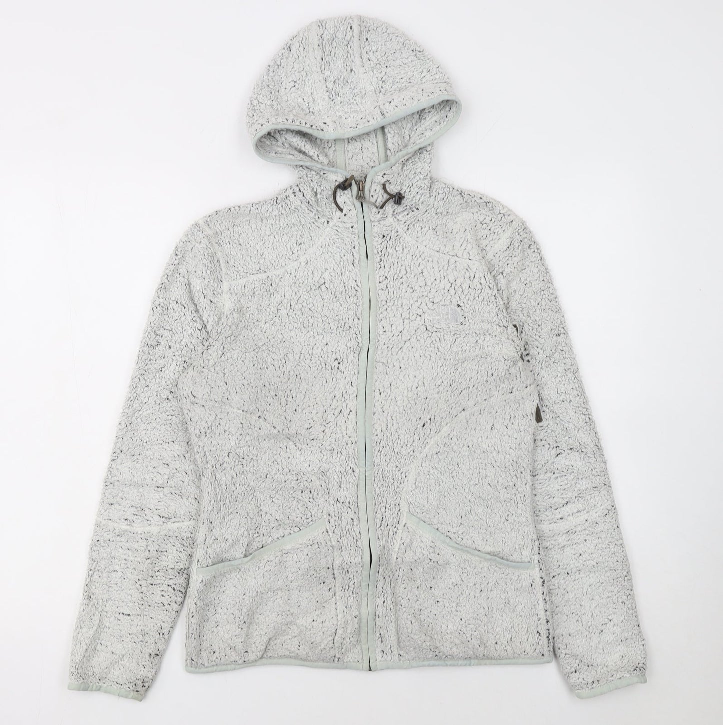 The North Face Womens Grey Full Zip Hooded Fleece Jacket M