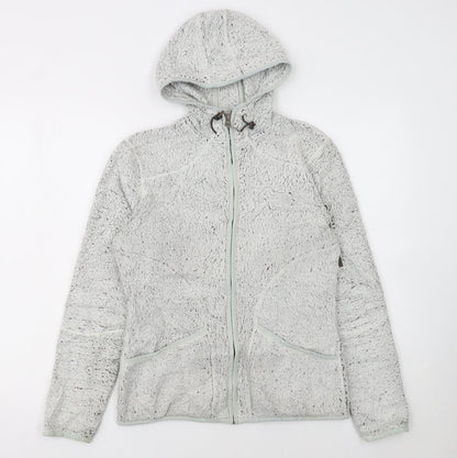 The North Face Womens Grey Full Zip Hooded Fleece Jacket M