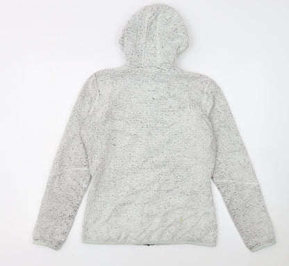 The North Face Womens Grey Full Zip Hooded Fleece Jacket M