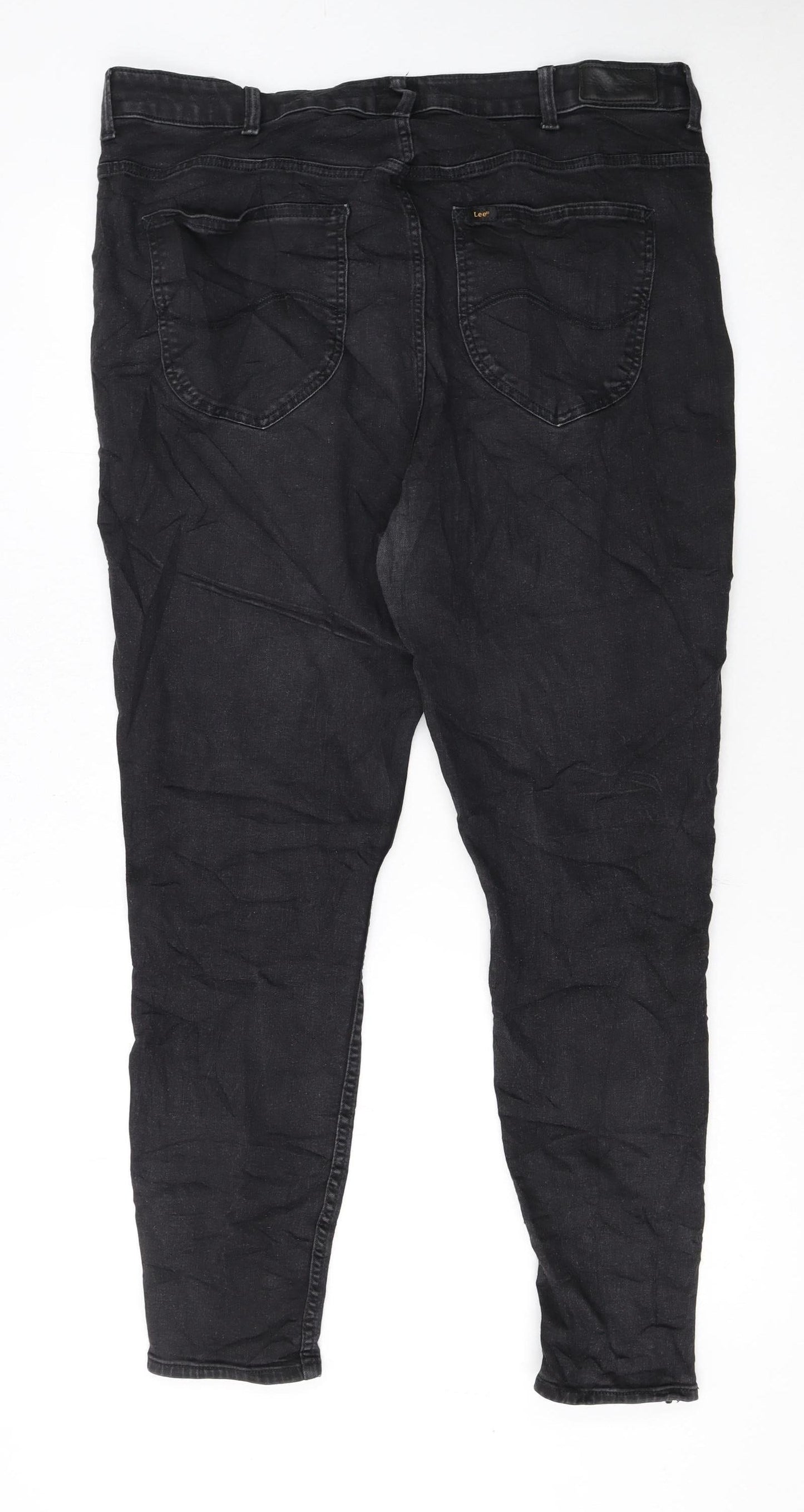 Lee Womens Black Scarlett High Zip Skinny Jeans Size 20