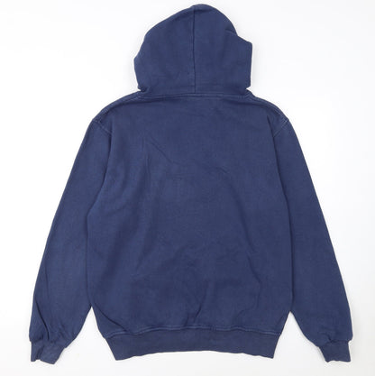 Dickies Men's Blue Pullover Hoodie M Logo Fleece Sweatshirt