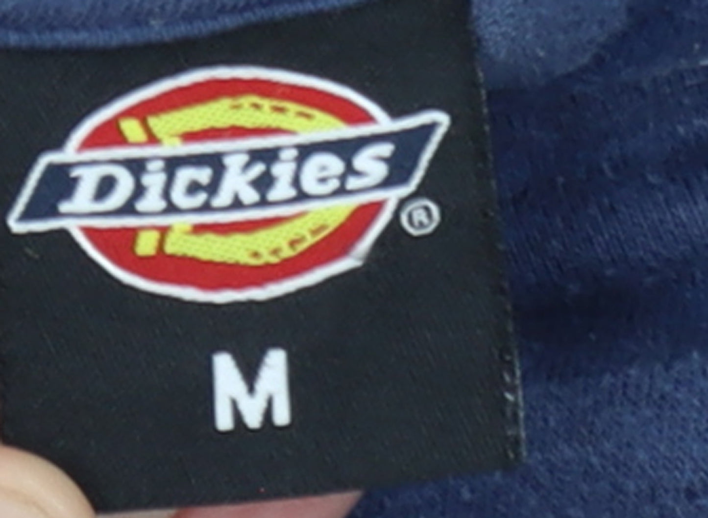 Dickies Men's Blue Pullover Hoodie M Logo Fleece Sweatshirt