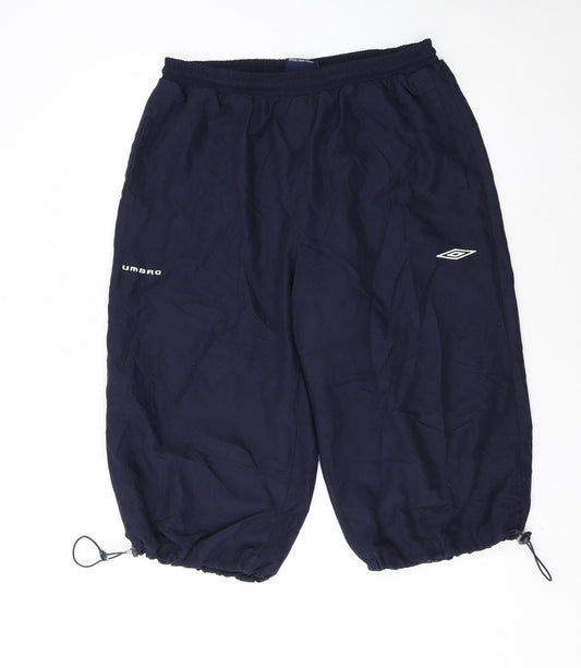 Umbro Men's Blue L Sweat Shorts Elastic Waist Sportswear