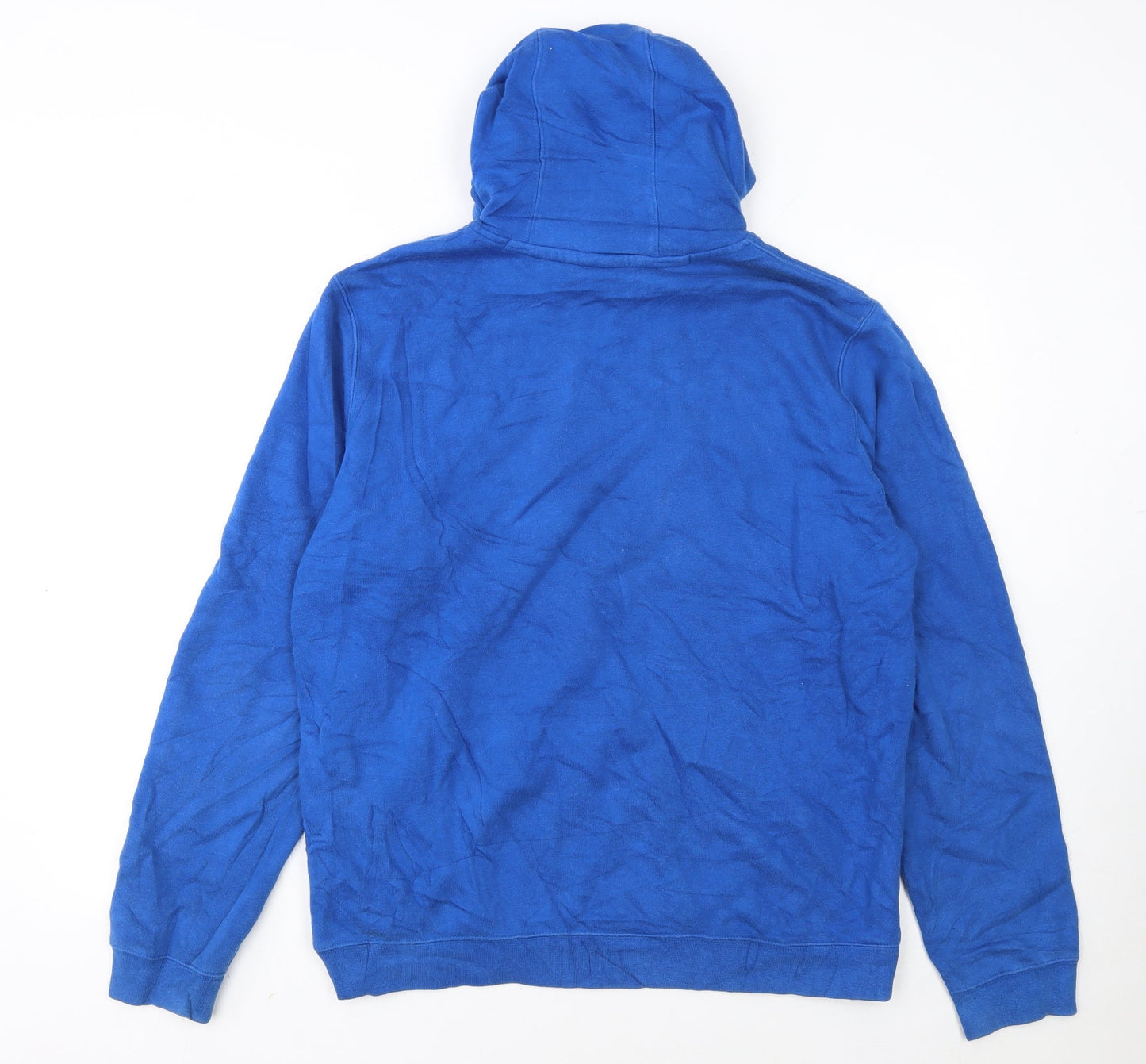 Nike Mens Blue Pullover Hoodie L Regular Fit Fleece Sweatshirt