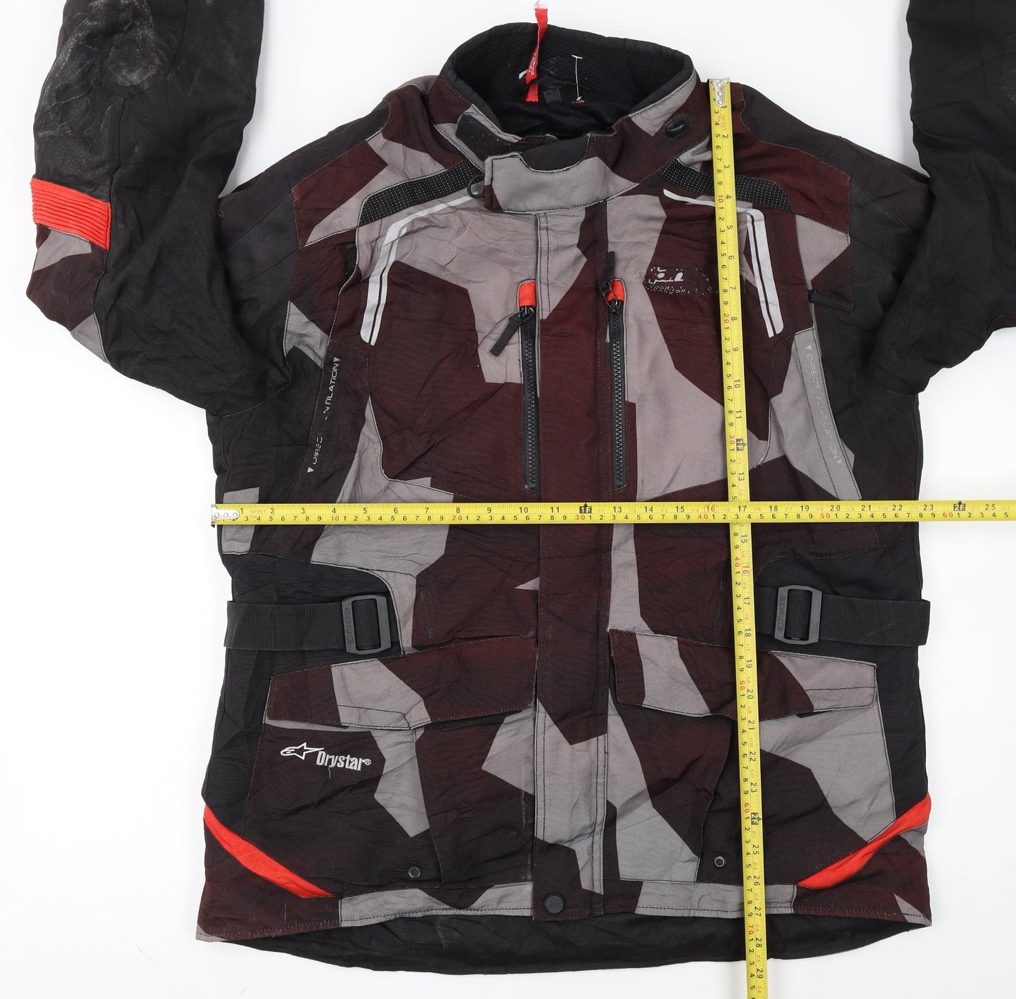 Alpinestars Mens XL Camouflage Motorcycle Jacket Reflective Waterproof