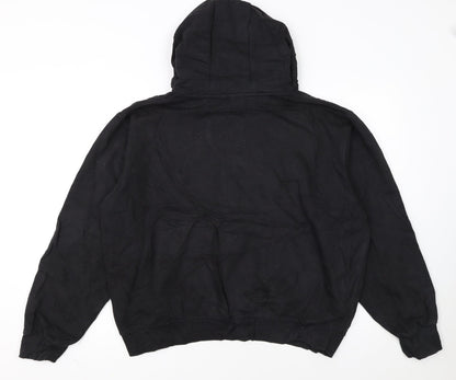 Ellesse Womens Black Pullover Hoodie L Logo Print Casual Wear