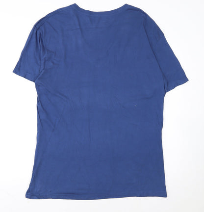 Polo Ralph Lauren Men's Blue V-Neck Cotton T-Shirt XL