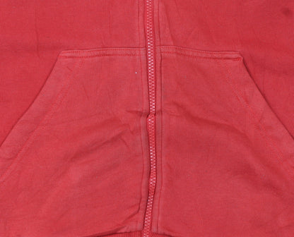 Adidas Mens Red Full Zip Hoodie Medium Sports Style