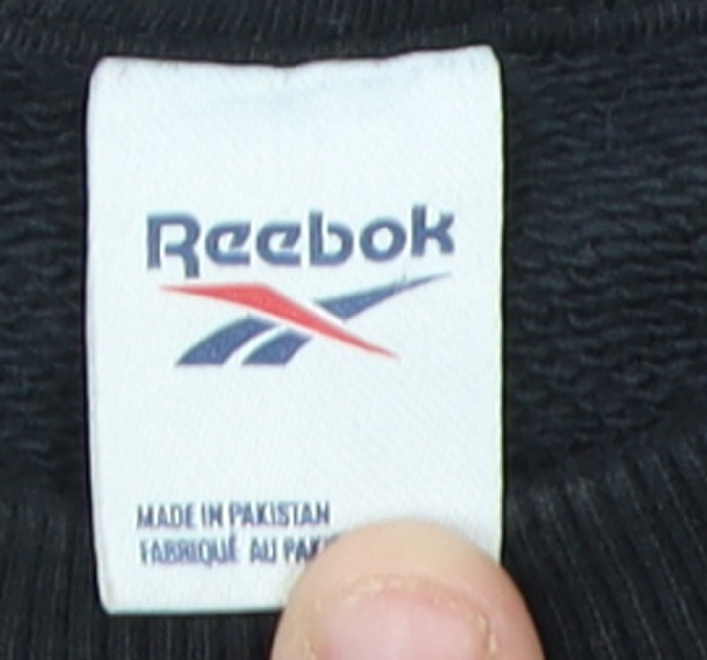 Reebok Men Black Crew Neck Pullover Sweatshirt L