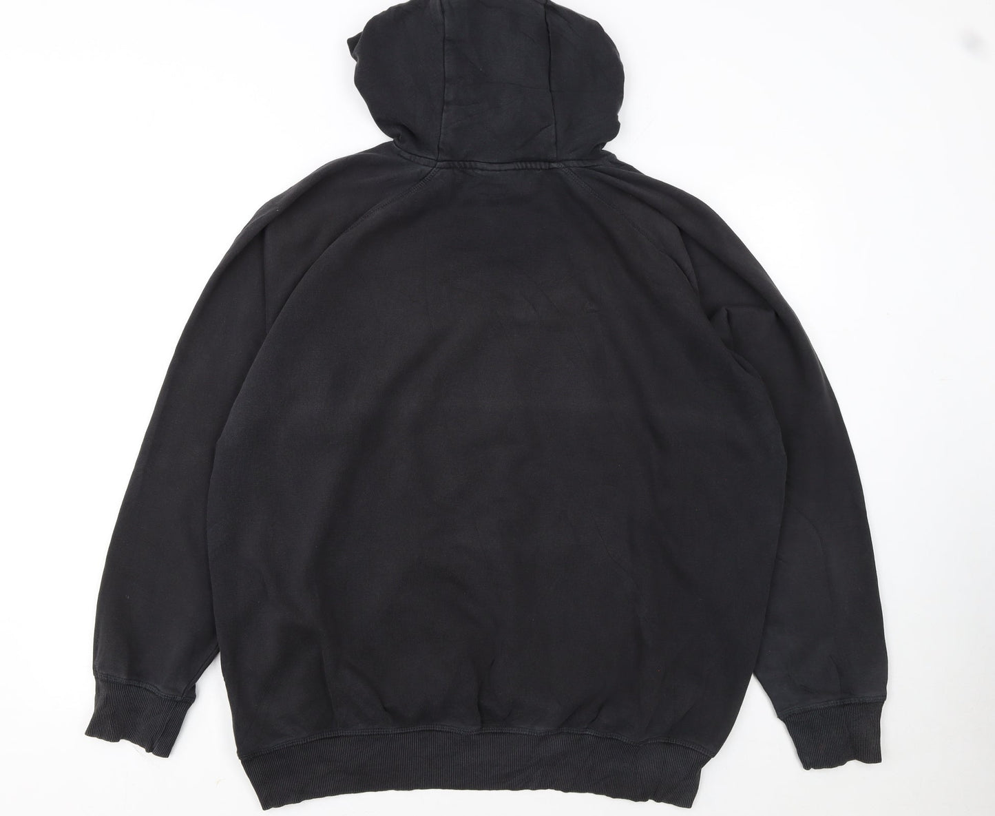 Gymshark Men Black Pullover Hoodie L Logo Fleece Sweatshirt
