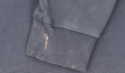 Puma Men's Blue XL Pullover Hoodie with Logo and Kangaroo Pocket