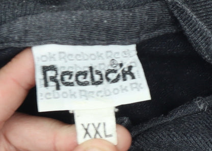Reebok Men's Grey Long Sleeve 2XL Polo Shirt Classic Sportswear