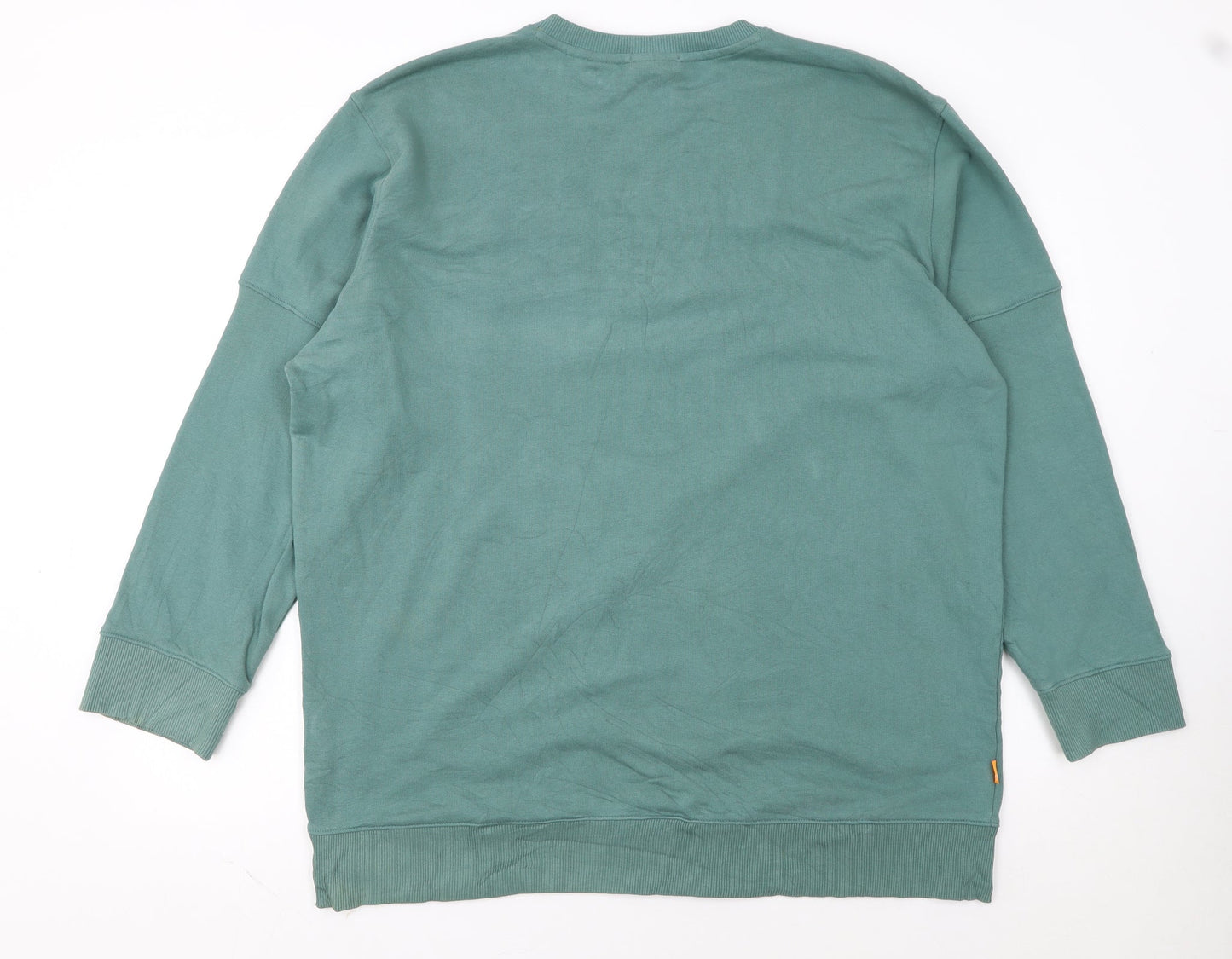 Timberland Men's Green Logo Crew Neck Regular Fit 2XL Sweatshirt