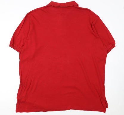 Ralph Lauren Men's Red Cotton Short Sleeve Polo Shirt XL