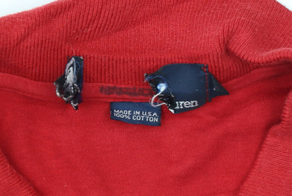 Ralph Lauren Men's Red Cotton Short Sleeve Polo Shirt XL