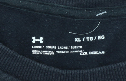 Under Armour Men Black XL Pullover Fleece Sweatshirt ColdGear