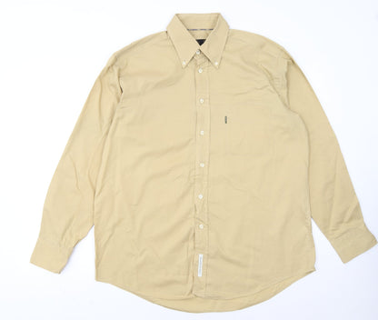 Barbour Men Beige Long Sleeve Cotton Button-Up Shirt L