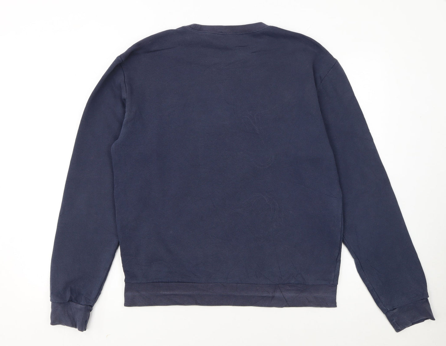 Emporio Armani EA7 Men's Blue Regular Fit Logo Sweatshirt M