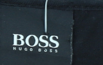 Hugo Boss Men's Black 2XL V-Neck Cotton T-Shirt