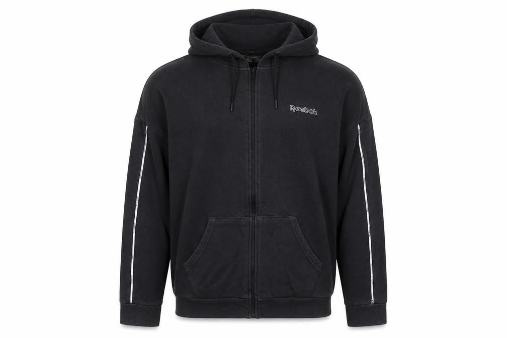 Reebok Men's Black Full Zip Hoodie M Sports Fleece Sweatshirt