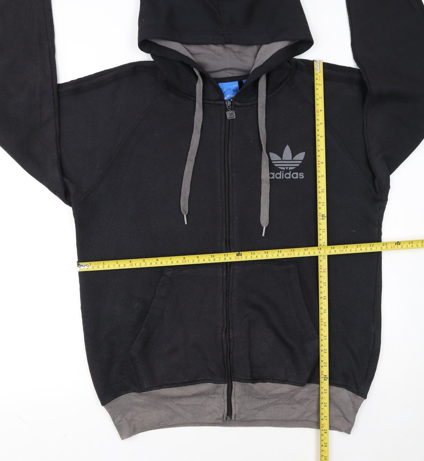 Adidas Men's Black Full Zip Hoodie Size L Sports Fleece