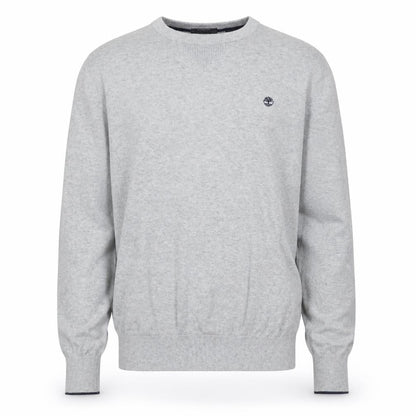 Timberland Men's Grey Cotton Crew Neck Pullover Jumper Size S