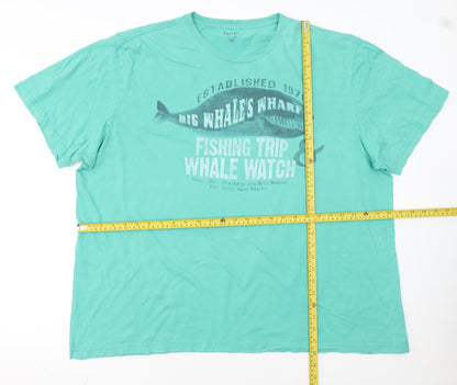 Chaps Men’s Green 2XL Graphic Nautical Cotton T-Shirt Short Sleeve