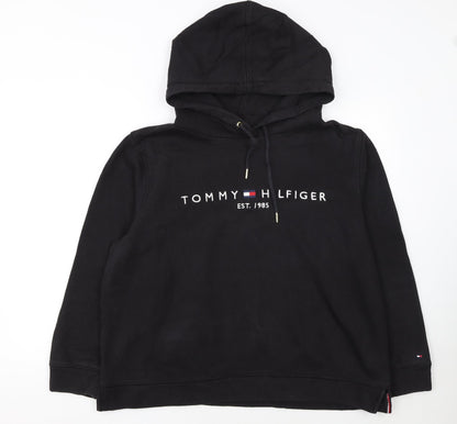 Tommy Hilfiger Womens Black XXL Pullover Hoodie Cotton Blend