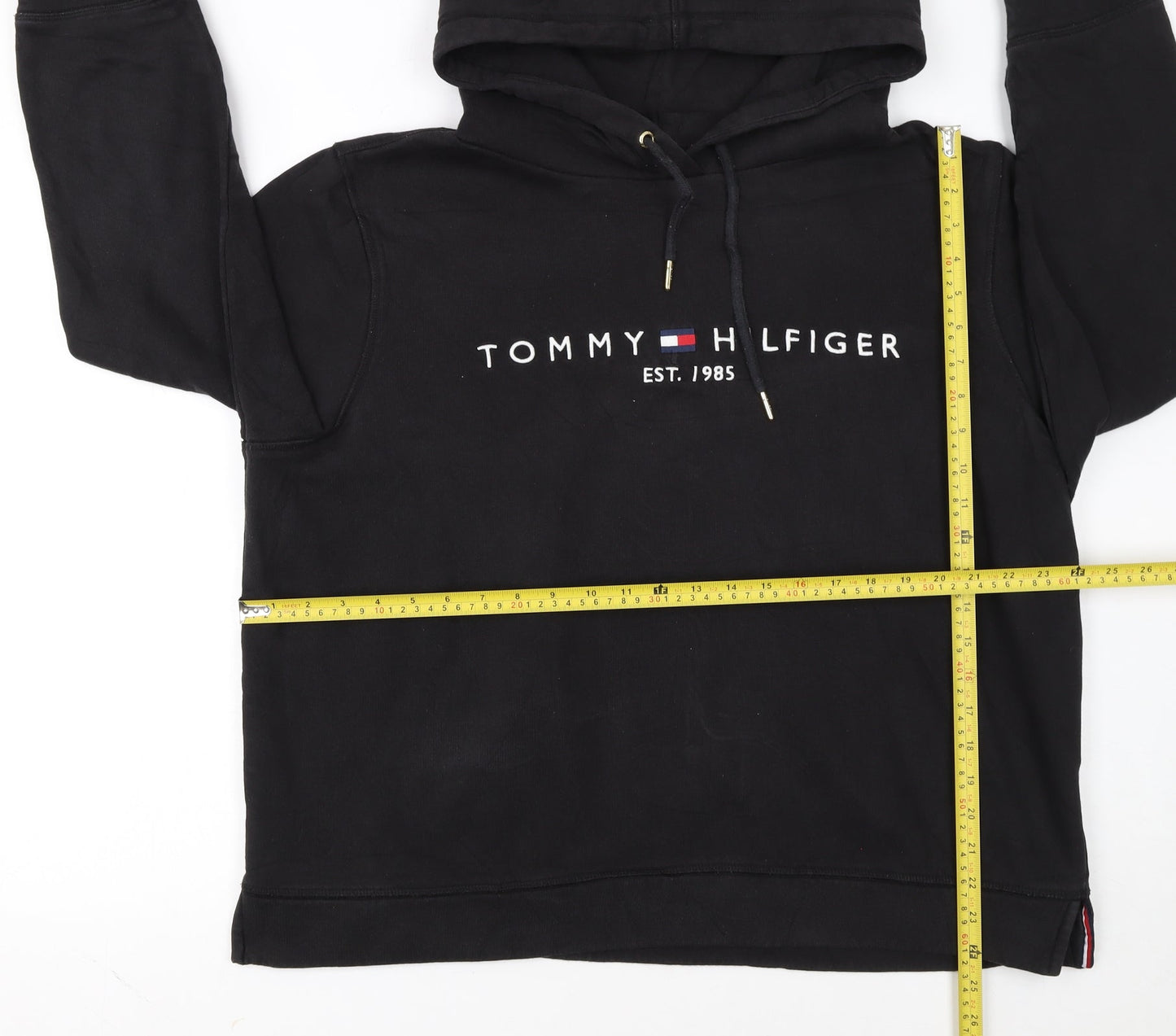 Tommy Hilfiger Womens Black XXL Pullover Hoodie Cotton Blend