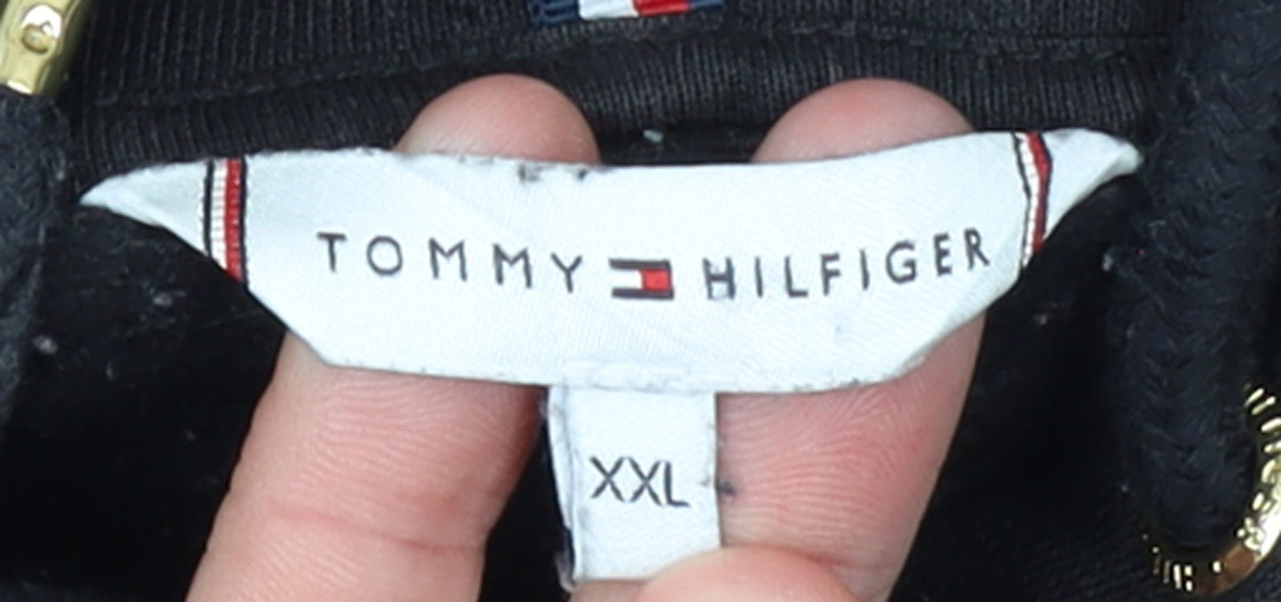 Tommy Hilfiger Womens Black XXL Pullover Hoodie Cotton Blend