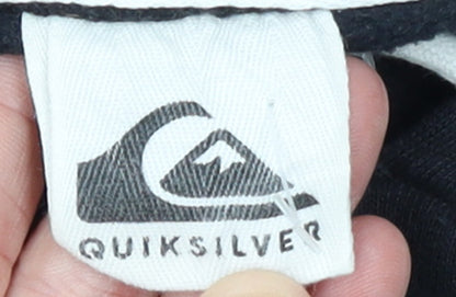 Quiksilver Women's Black Pullover Hoodie Medium Cotton Blend