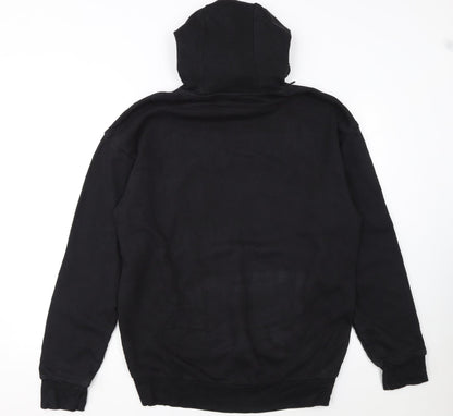 Reebok Mens Black M Pullover Hoodie LA HAINE Graphic Sports Style