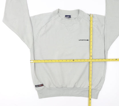 Umbro Men's Grey Crew Neck Pullover Sweatshirt M Regular Fit