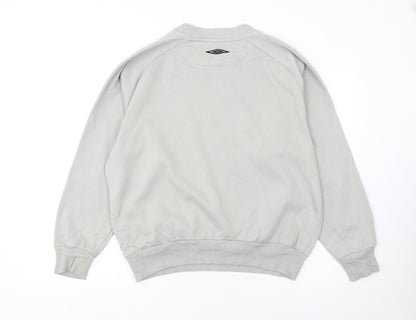 Umbro Men's Grey Crew Neck Pullover Sweatshirt M Regular Fit