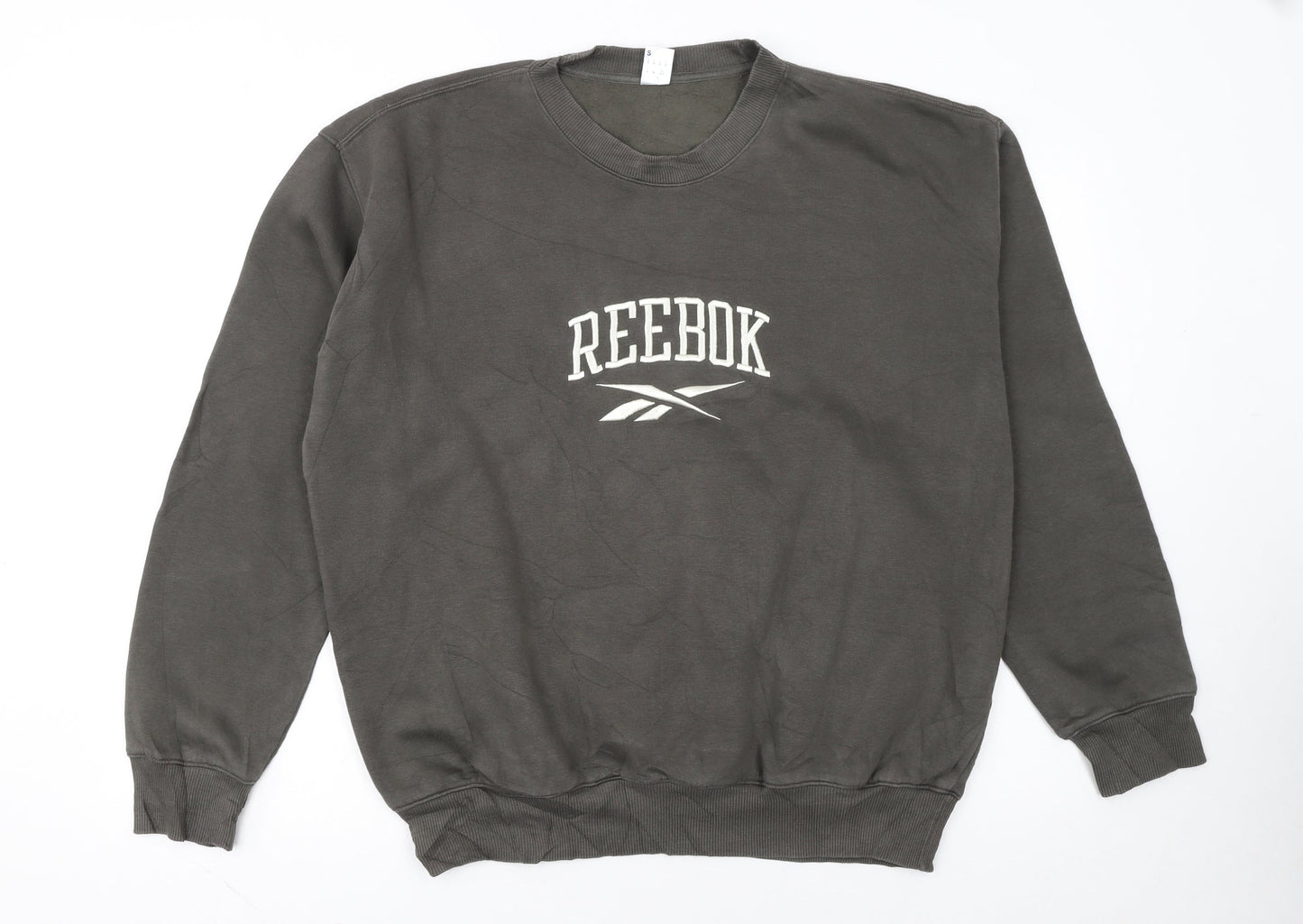 Reebok Men's Grey Small Crew Neck Pullover Sweatshirt
