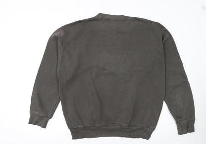 Reebok Men's Grey Small Crew Neck Pullover Sweatshirt