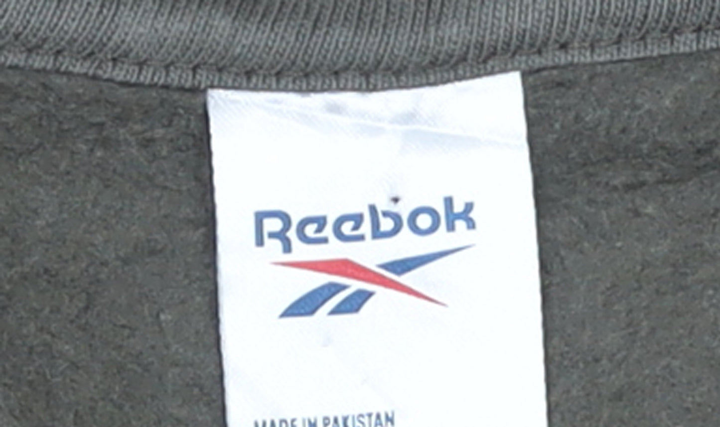 Reebok Men's Grey Small Crew Neck Pullover Sweatshirt