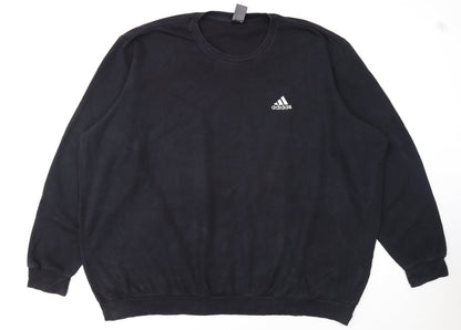 Adidas Mens Black 4XL Pullover Crew Neck Sweatshirt