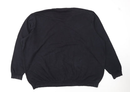 Adidas Mens Black 4XL Pullover Crew Neck Sweatshirt